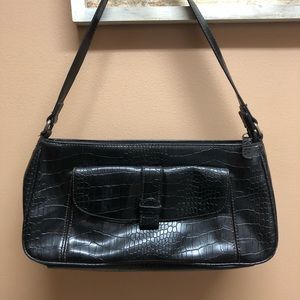 Shoulder alligator black bag